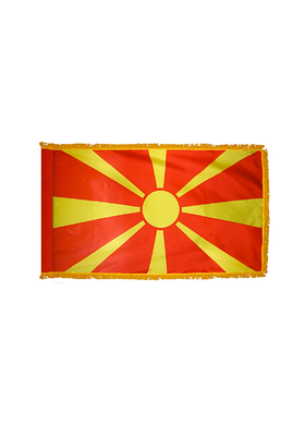 3x5 ft. Nylon Macedonia Flag Pole Hem and Fringe