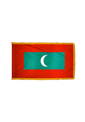 4x6 ft. Nylon Maldives Flag Pole Hem and Fringe