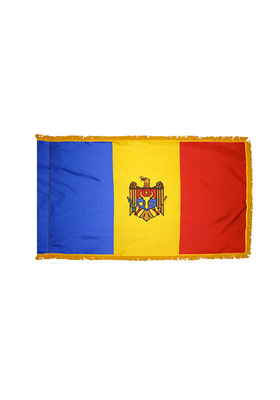 2x3 ft. Nylon Moldova Flag Pole Hem and Fringe