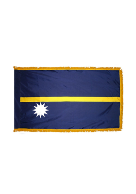 4x6 ft. Nylon Nauru Flag Pole Hem and Fringe