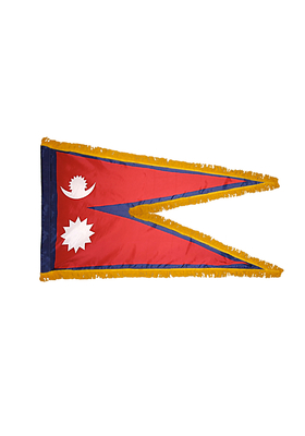4x6 ft. Nylon Nepal Flag Pole Hem and Fringe