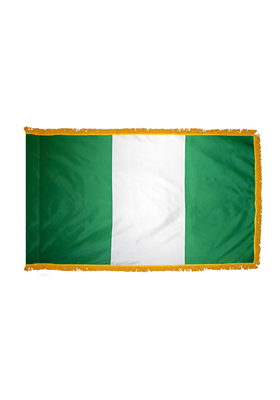 2x3 ft. Nylon Nigeria Flag Pole Hem and Fringe