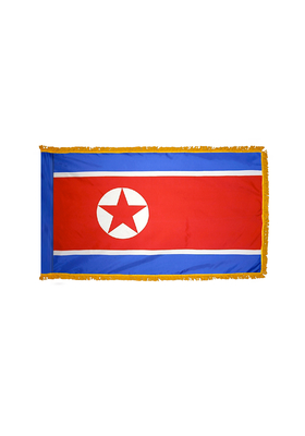 2x3 ft. Nylon Korea North Flag Pole Hem and Fringe