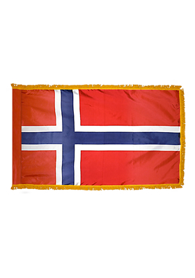 3x5 ft. Nylon Norway Flag Pole Hem and Fringe