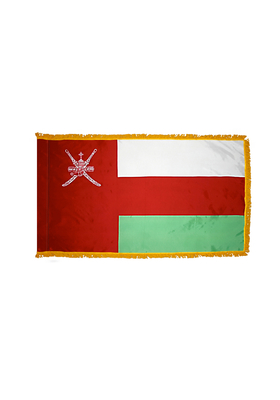 2x3 ft. Nylon Oman Flag Pole Hem and Fringe