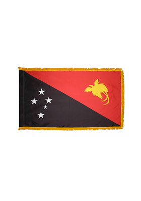 2x3 ft. Nylon Papua New Guinea Flag Pole Hem and Fringe
