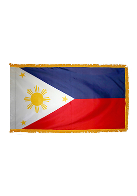 2x3 ft. Nylon Philippines Flag Pole Hem and Fringe