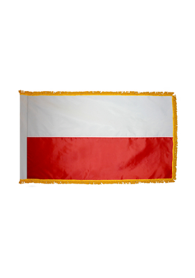 2x3 ft. Nylon Poland Flag Pole Hem and Fringe