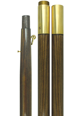 7 ft.x1-1/4 in. Oak Pole - Brass