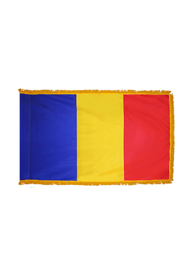 3x5 ft. Nylon Romania Flag Pole Hem and Fringe