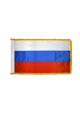 3x5 ft. Nylon Russia Flag Pole Hem and Fringe