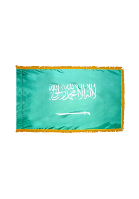 2x3 ft. Nylon Saudi Arabia Flag Pole Hem and Fringe