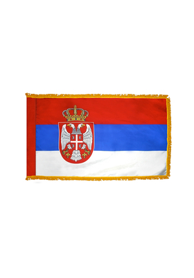 4x6 ft. Nylon Republic of Serbia Flag Pole Hem and Fringe