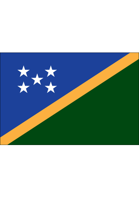 3x5 ft. Nylon Solomon Islands Flag Pole Hem and Fringe