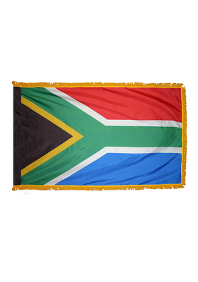 2x3 ft. Nylon South Africa Flag Pole Hem and Fringe