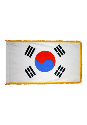 2x3 ft. Nylon Korea South Flag Pole Hem and Fringe
