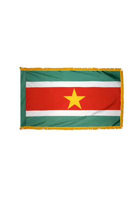 4x6 ft. Nylon Suriname Flag Pole Hem and Fringe