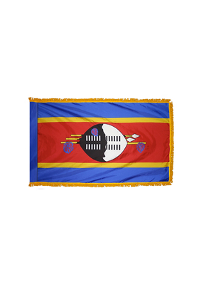 2x3 ft. Nylon Swaziland Flag Pole Hem and Fringe