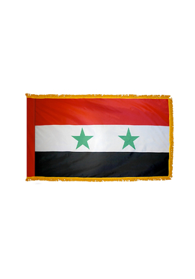2x3 ft. Nylon Syria Flag Pole Hem and Fringe