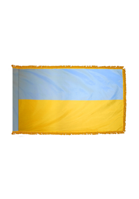 4x6 ft. Nylon Ukraine Flag Pole Hem and Fringe