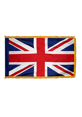 2x3 ft. Nylon United Kingdom Flag Pole Hem and Fringe