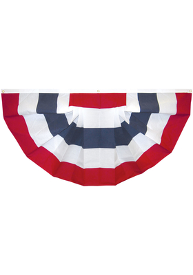 3x6 ft. Nylon Pleated Fan Flag with 5 Stripes
