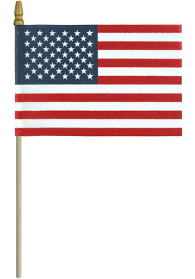 8x12 in. Cotton U.S. Flag Spearheads