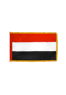 4x6 ft. Nylon Yemen Flag Pole Hem and Fringe