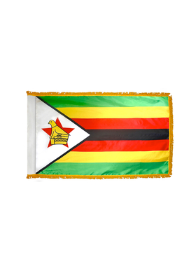 4x6 ft. Nylon Zimbabwe Flag Pole Hem and Fringe