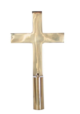 8 in. Brass Church Cross with Ferrule