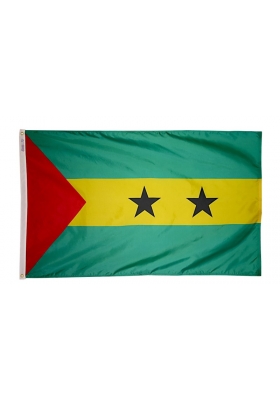 2x3 ft. Nylon Sao Tome / Principe Flag with Heading and Grommets