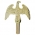7 in. Gold Aluminum Eagle with Ferrule Back Side
