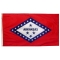 2x3 ft. Nylon Arkansas Flag with Heading and Grommets