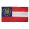 2x3 ft. Nylon Georgia Flag with Heading and Grommets