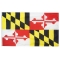 3x5 ft. Nylon Maryland Flag with Heading and Grommets