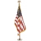 Adj. Pole Presidential U.S. Flag Indoor Set Pole Hem and Fringe