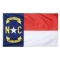 4x6 ft. Nylon North Carolina Flag with Heading and Grommets