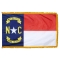 3x5 ft. Nylon North Carolina Flag Pole Hem and Fringe