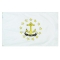 2x3 ft. Nylon Rhode Island Flag with Heading and Grommets