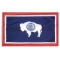 5x8 ft. Nylon Wyoming Flag with Heading and Grommets