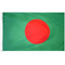 4x6 ft. Nylon Bangladesh Flag Pole Hem Plain