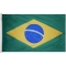 4x6 ft. Nylon Brazil Flag Pole Hem Plain