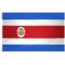2x3 ft. Nylon Costa Rica Flag Pole Hem Plain