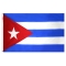 4x6 ft. Nylon Cuba Flag Pole Hem Plain