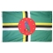 2x3 ft. Nylon Dominica Flag Pole Hem Plain