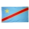 2x3 ft. Nylon Congo Democratic Republic Flag Pole Hem Plain