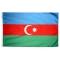 2x3 ft. Nylon Azerbaijan Flag Pole Hem Plain