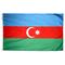 4x6 ft. Nylon Azerbaijan Flag Pole Hem Plain