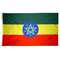 5x8 ft. Nylon Ethiopia Flag with Heading and Grommets