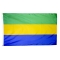 4x6 ft. Nylon Gabon Flag Pole Hem Plain